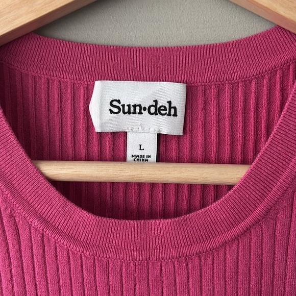 Sunday Best Jodie Ribbed Tank Dress – Soft Fuchsia – Size L – NWT - Picture 5 of 13